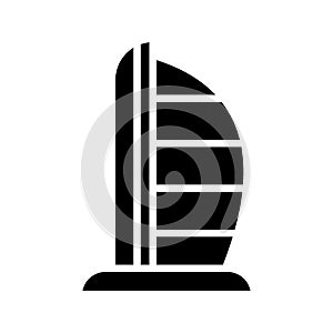 Burj Al Arab Icon Vector Symbol Design Illustration