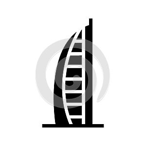 Burj Al Arab Icon Vector Symbol Design Illustration