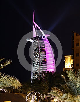 Burj al Arab at night