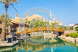 Burj al Arab seen from Madinat Jumeirah hotel in Dubai, UAE...IMAGE