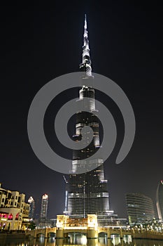 Burj Khalifa in Dubai at night
