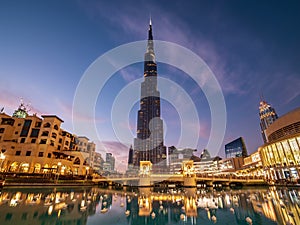 Burj Khalifa in Dubai timelapse