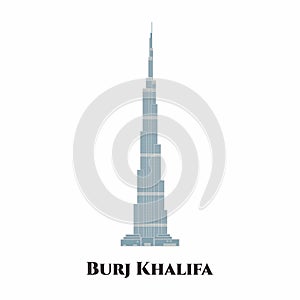 Burj Khalifa in Dubai, United Arab Emirates. It`s a wonderful place to visit. Dubai skyline panorama. Modern building cityscape