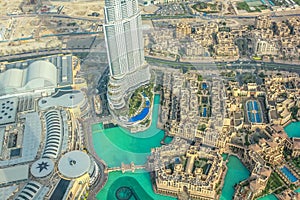 Burj Khalifa Lake aerial