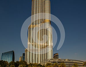 Burj Khalifa Skyscraper in the center of Dubai