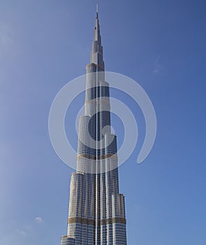 Burj Khalifa Skyscraper in the center of Dubai