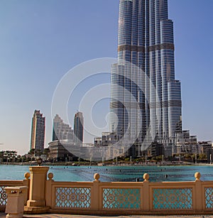 Burj Khalifa Skyscraper in the center of Dubai