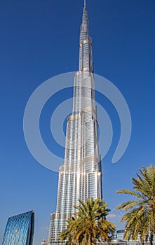 Burj Khalifa Skyscraper in the center of Dubai