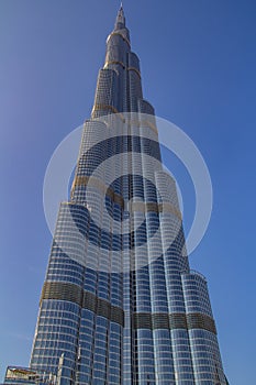 Burj Khalifa Skyscraper in the center of Dubai