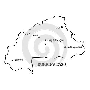 Burkina Faso country map