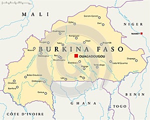 Burkina Faso Political Map