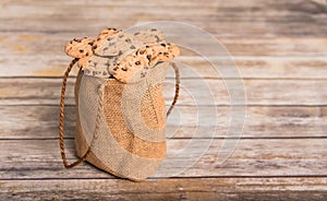 Burlap Bag of cookies