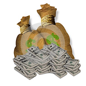 Burlap Bags of Money