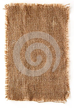 Burlap canvas lacerate edge
