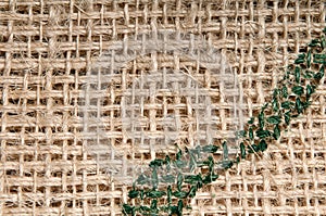 Burlap Green Pattern