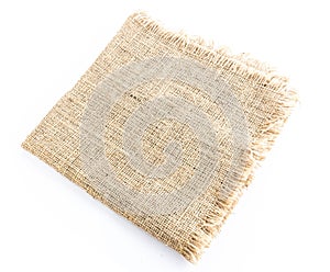 burlap hessian sacking isolated