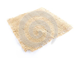 burlap hessian sacking isolated