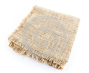 burlap hessian sacking isolated