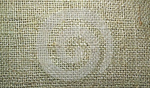 Burlap or hessian sacking material background.