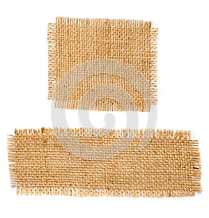 Burlap hessian square with frayed edges set