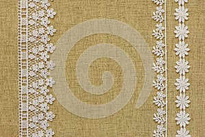 Burlap with lace