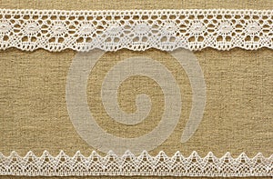 Burlap with lace