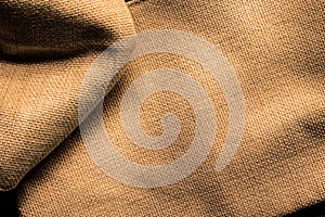 Burlap texture background. Surface of brown old fabric