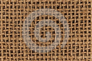 Burlap woven texture seamless. jute background close up macro