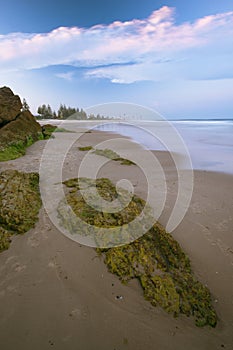 Burleigh Heads beach during the day.