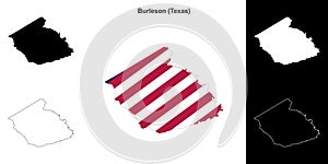 Burleson outline map