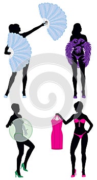 Burlesque Women Silhouettes photo