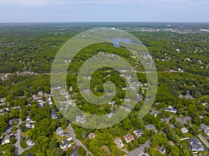 Burlington historic town center, Massachusetts, USA