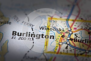 Burlington, Vermont on map photo