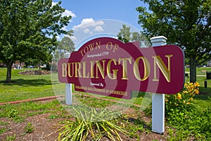 Burlington Welcome Sign, Burlington, Massachusetts, USA