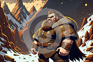 Burly dwarf created with Generative AI