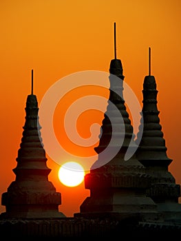 Burma. Bagan Sunset