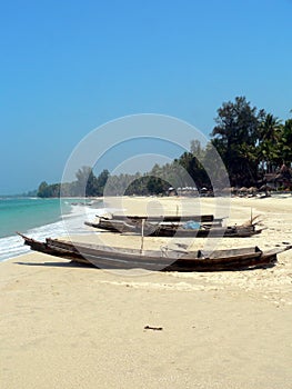 Burma. Beached Boats