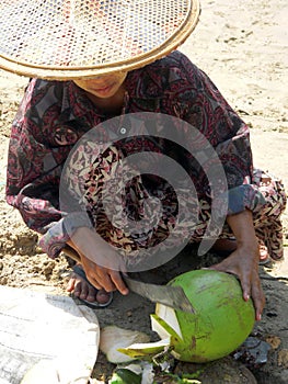 Burma. Fresh Coconut