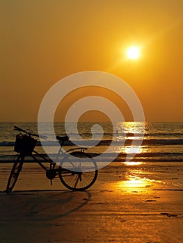 Burma (Myanmar) Bicycle Sunset