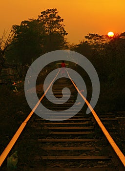 Burma Railway Sunset