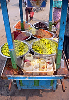 Burma. Street Vending Cart