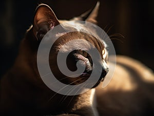 The Burmese Cat\'s Bliss in a Sunbeam