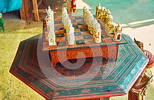 Burmese chess set, Inn Thein, Myanmar