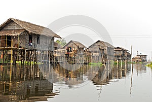 Burmese fishing village