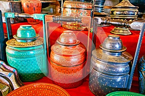 Burmese rice containers, Inn Thein, Inle Lake, Myanmar