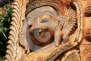 Burmese ruin bas relief photo