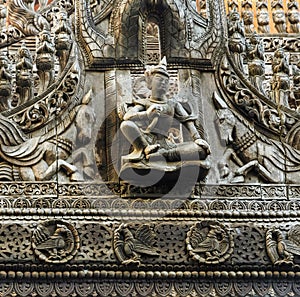 Burmese wood carving