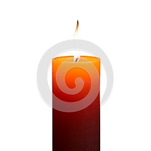 Burn candle with flame light