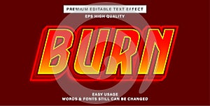 burn editable text effect style
