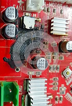 Burn electronics board